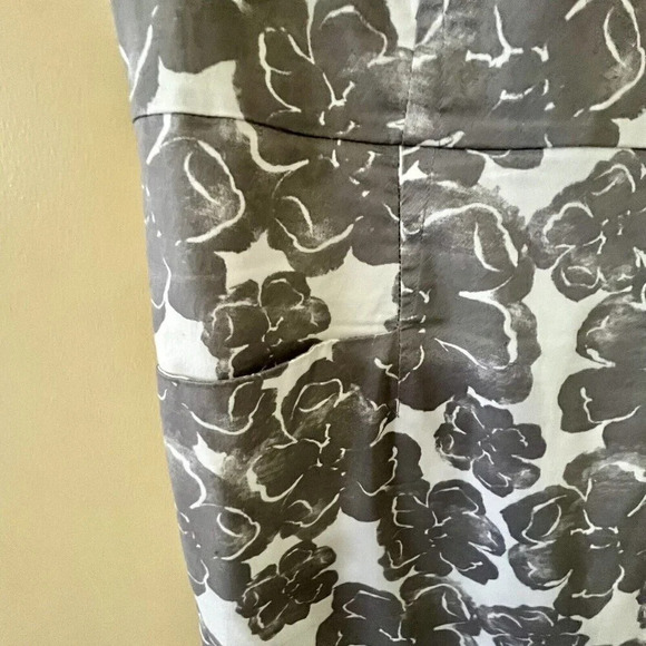 Alfred Sung| PURE Chic Sleeveless Lined Tailored Floral Grey/White Dress Sz 8 - Picture 3 of 8